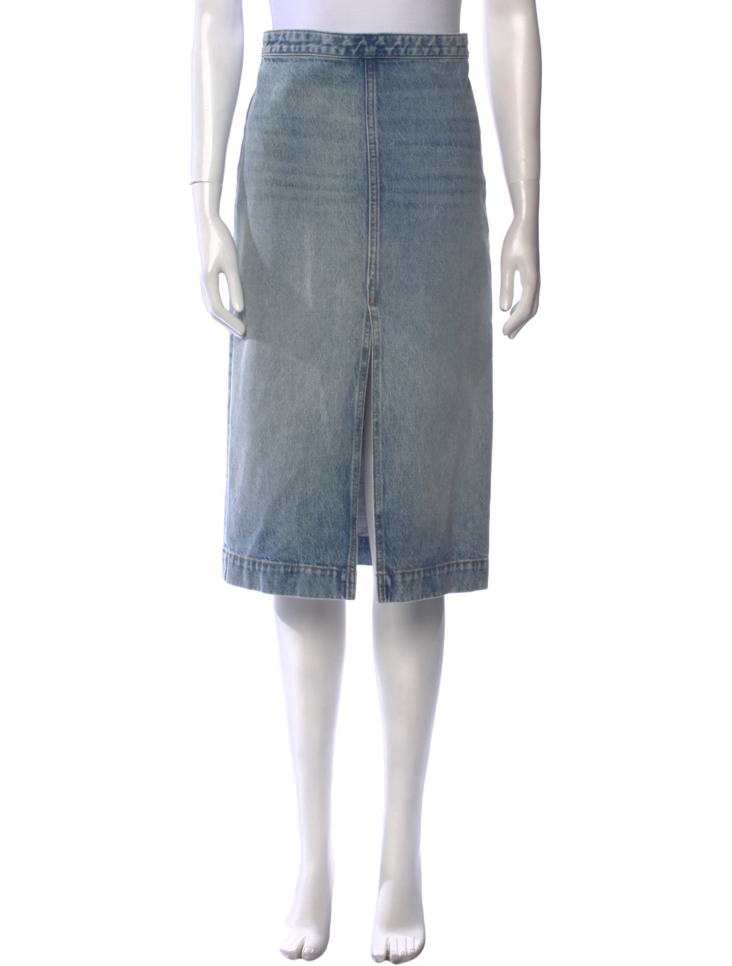 Khaite Distressed Accents Knee-Length Skirt