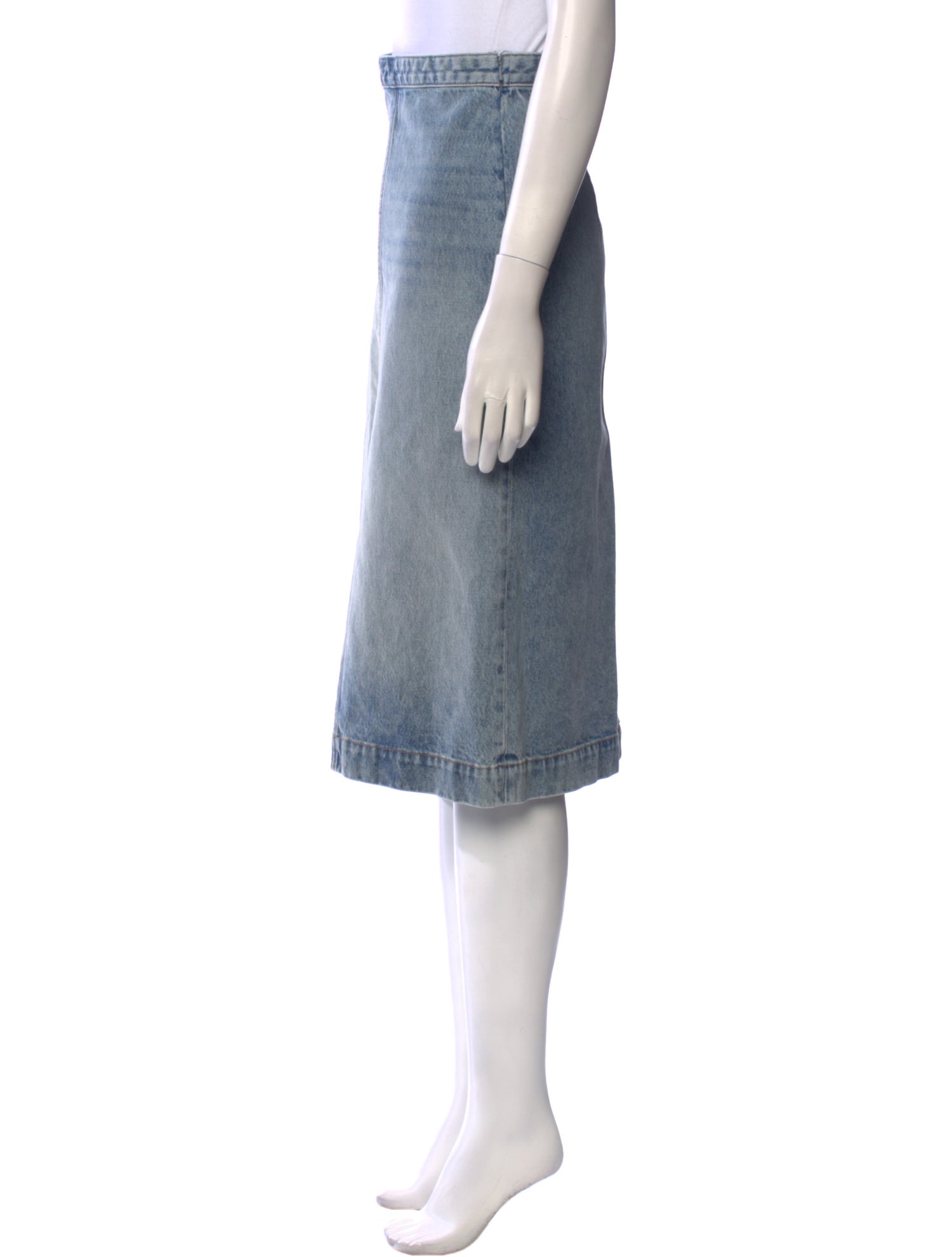 Khaite Distressed Accents Knee-Length Skirt