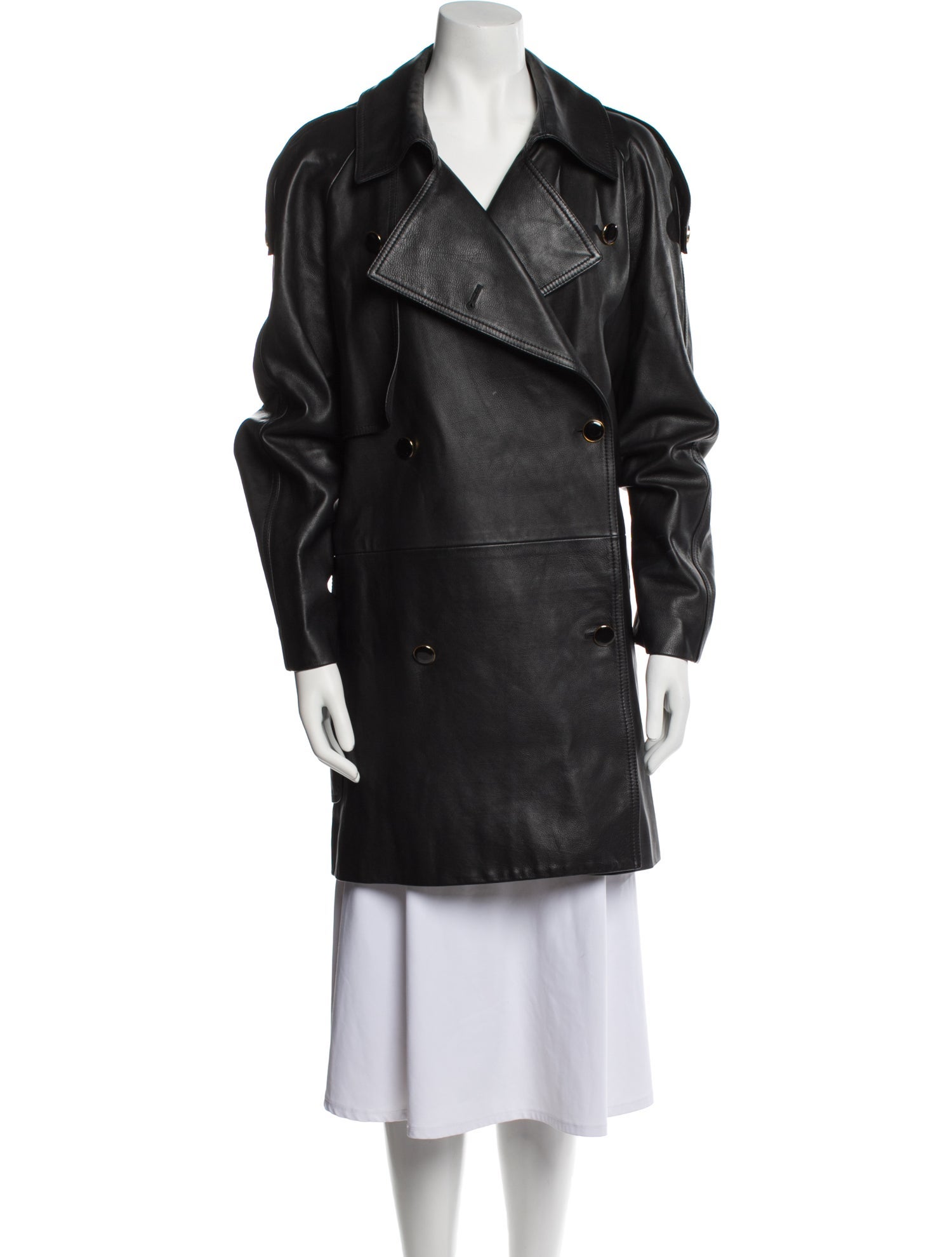 Khaite Leather Coat