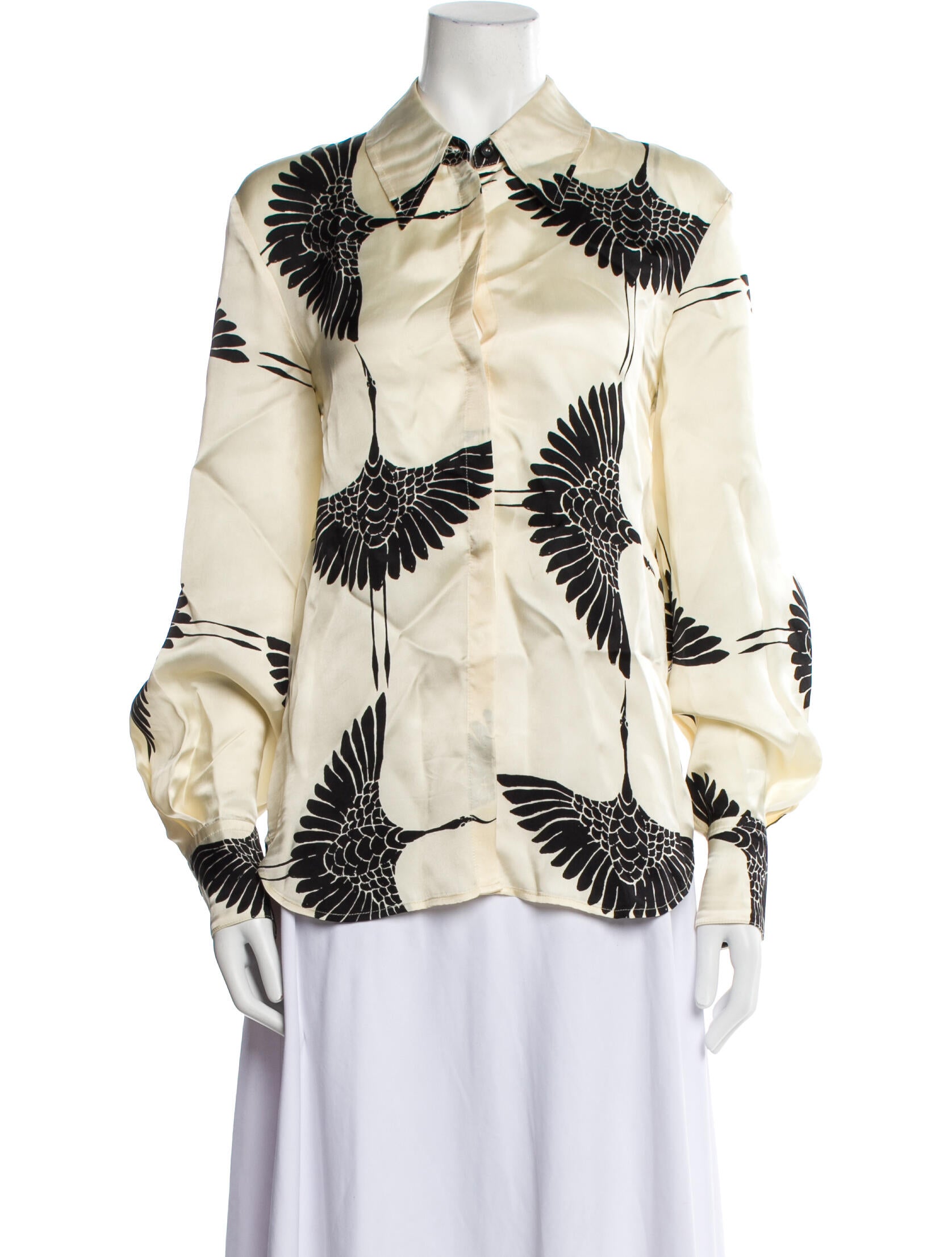 Khaite Minta Silk Button-Up Top