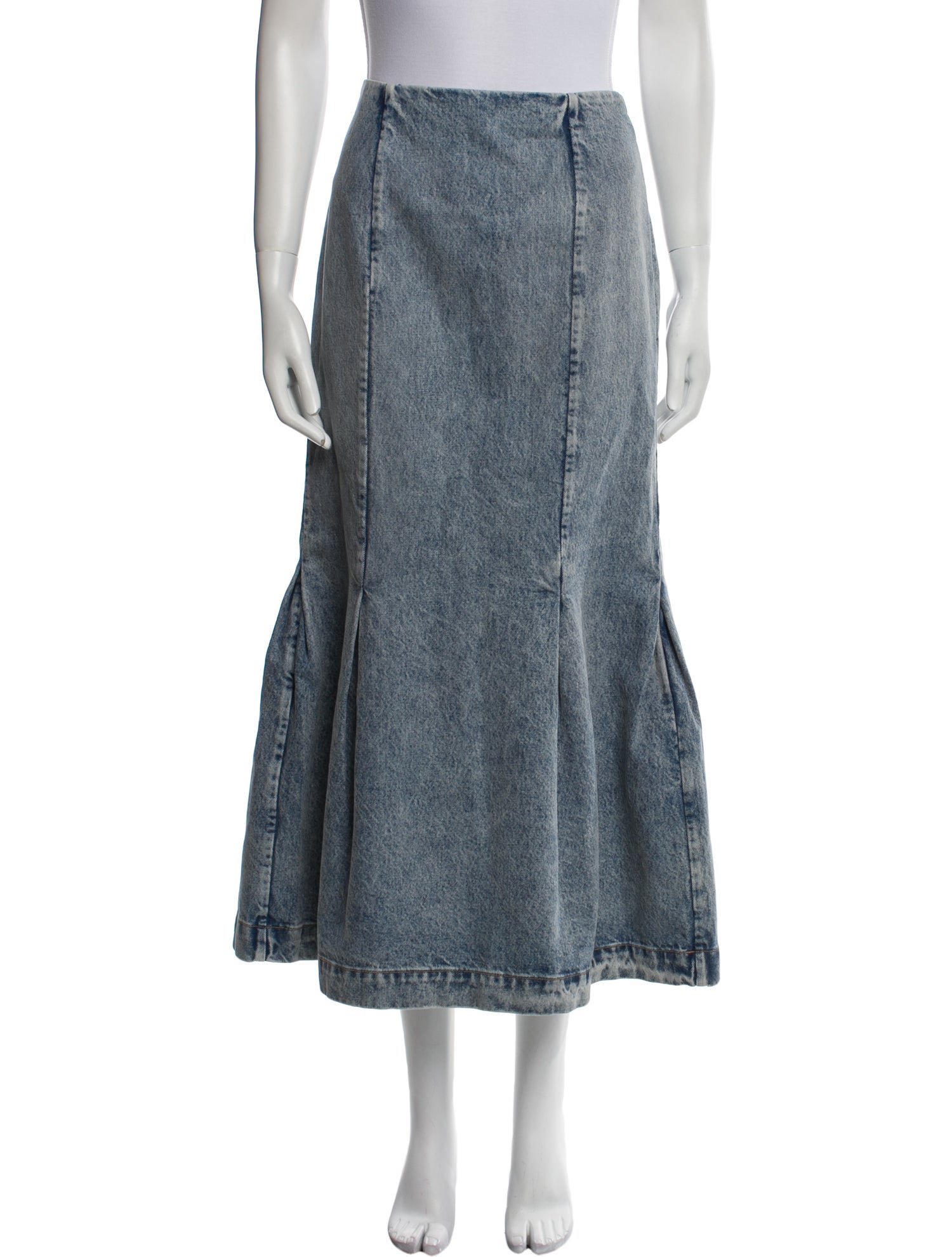 Khaite Pleated Accents Midi Length Skirt