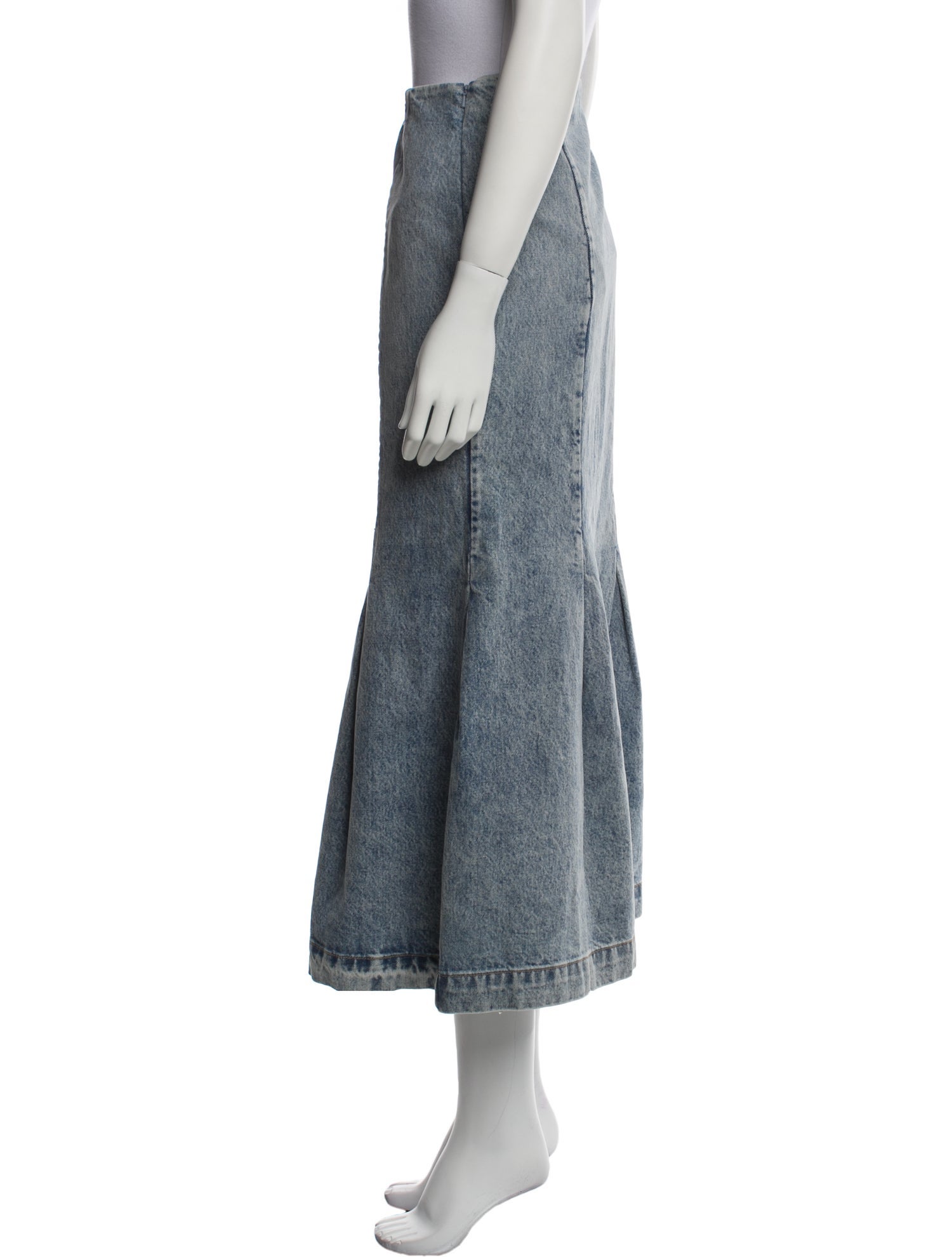 Khaite Pleated Accents Midi Length Skirt