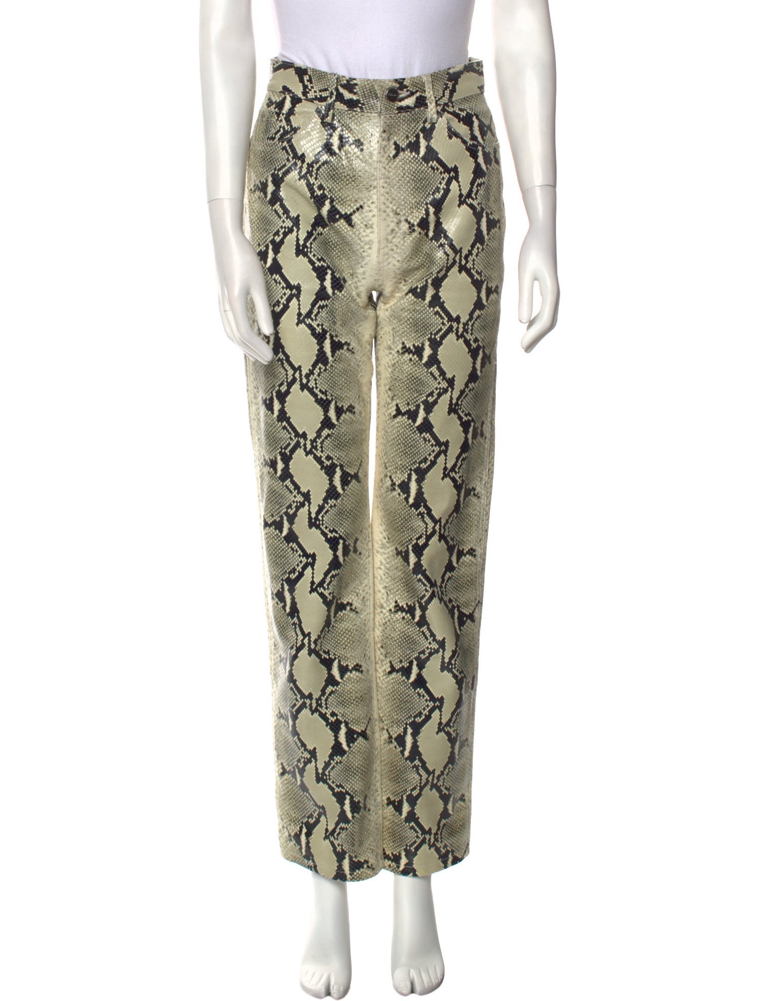 Khaite Leather Straight Leg Pants