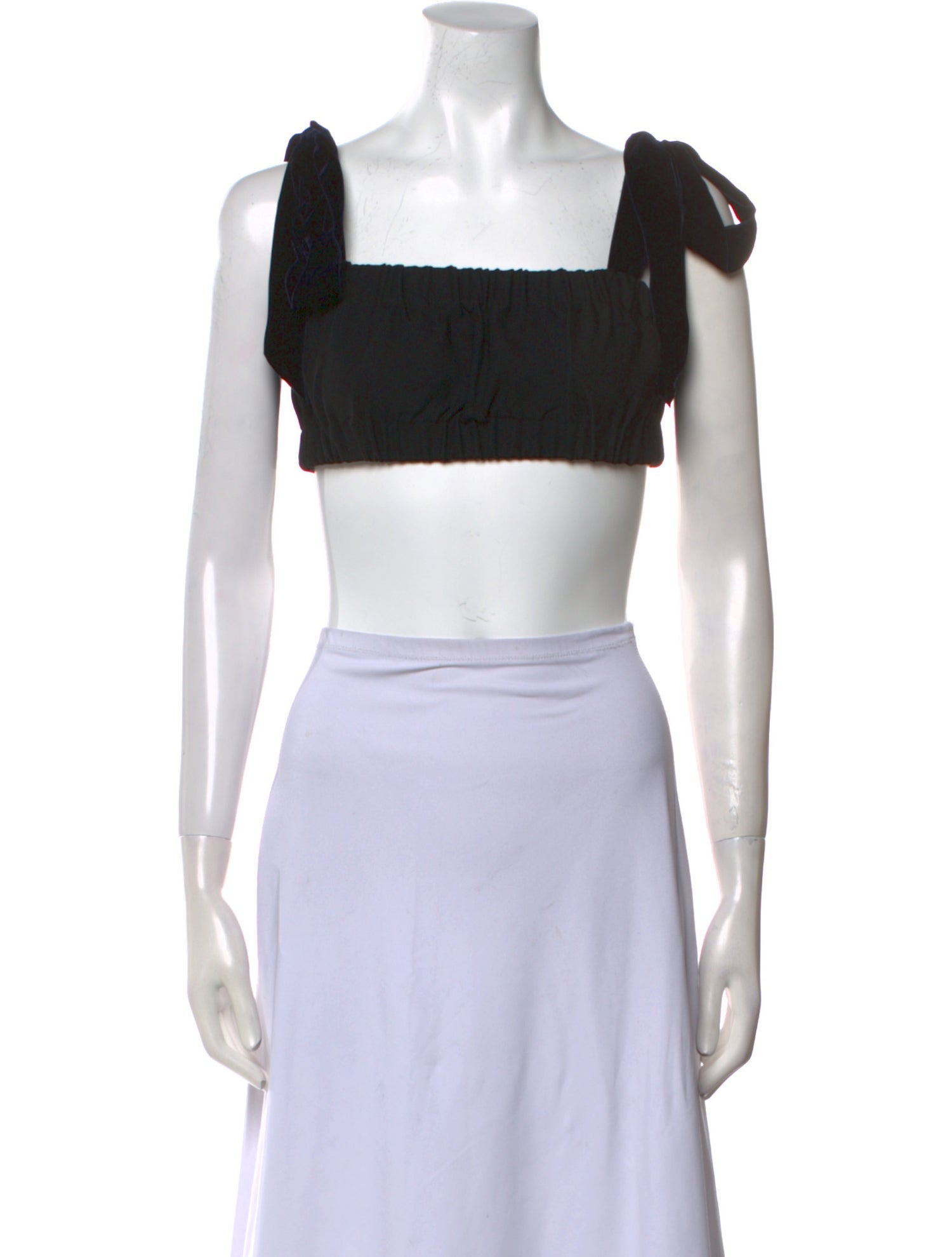 Khaite Square Neckline Sleeveless Crop Top