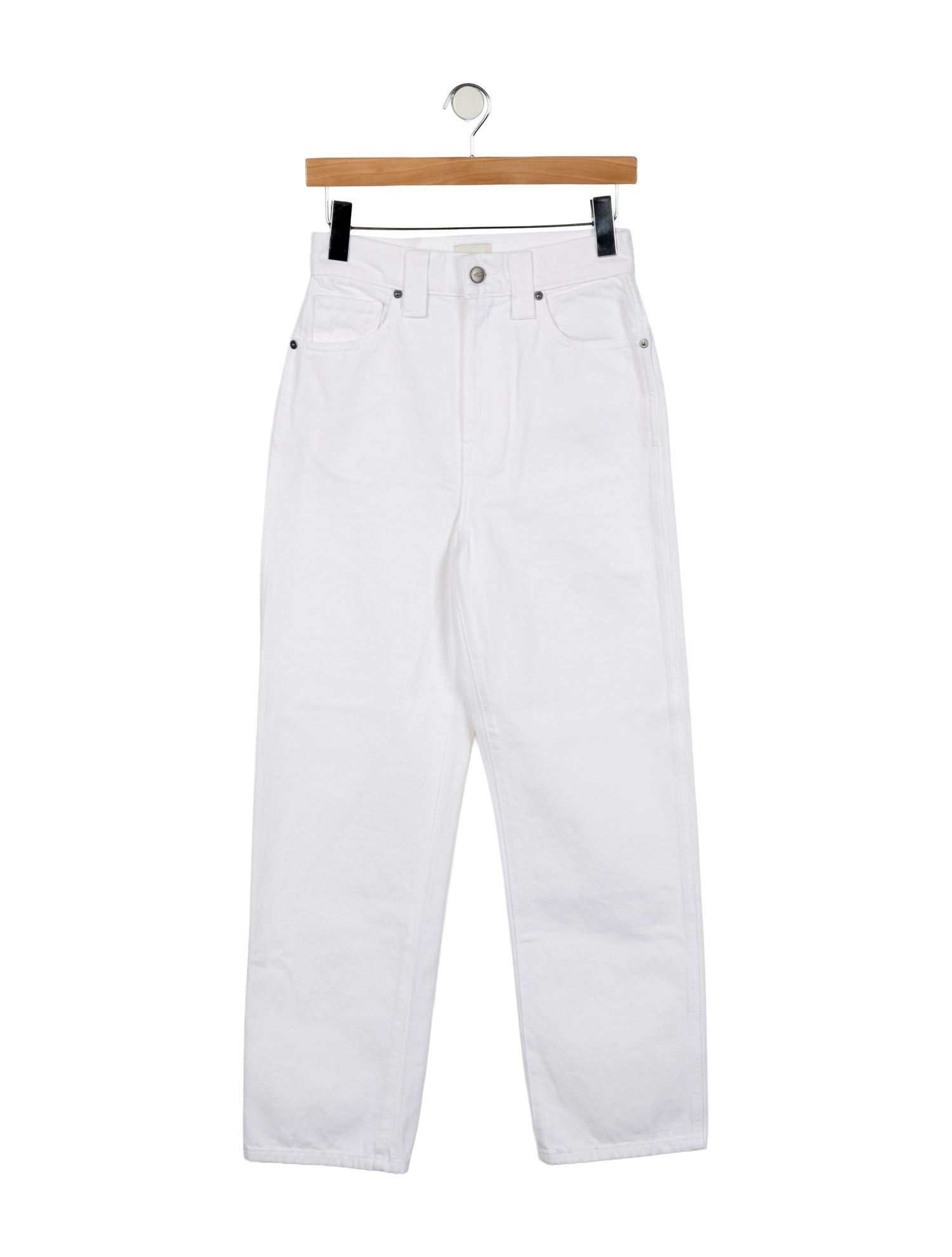 Khaite High-Rise Straight Leg Jeans