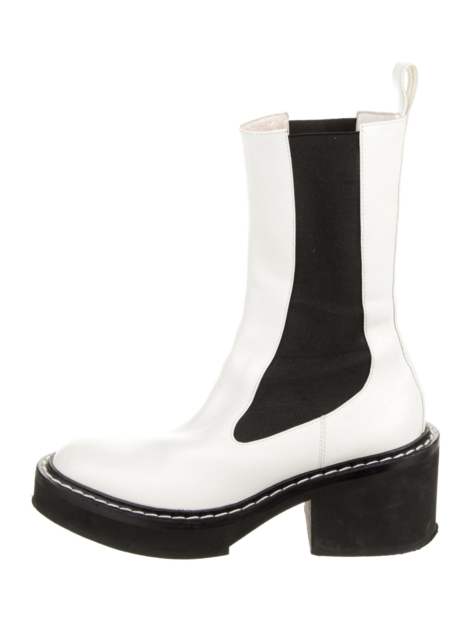 Khaite Leather Chelsea Boots