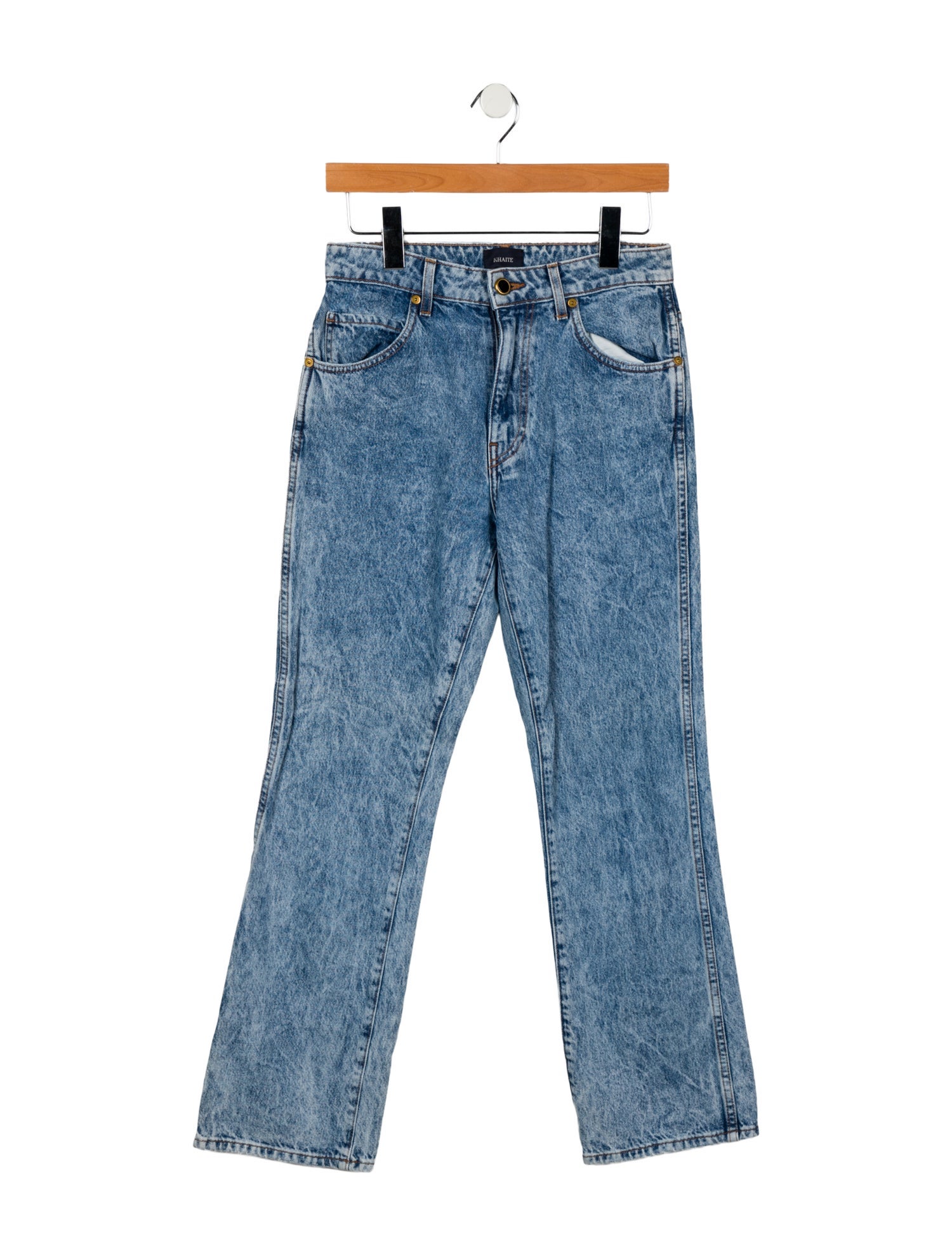 Khaite Mid-Rise Straight Leg Jeans