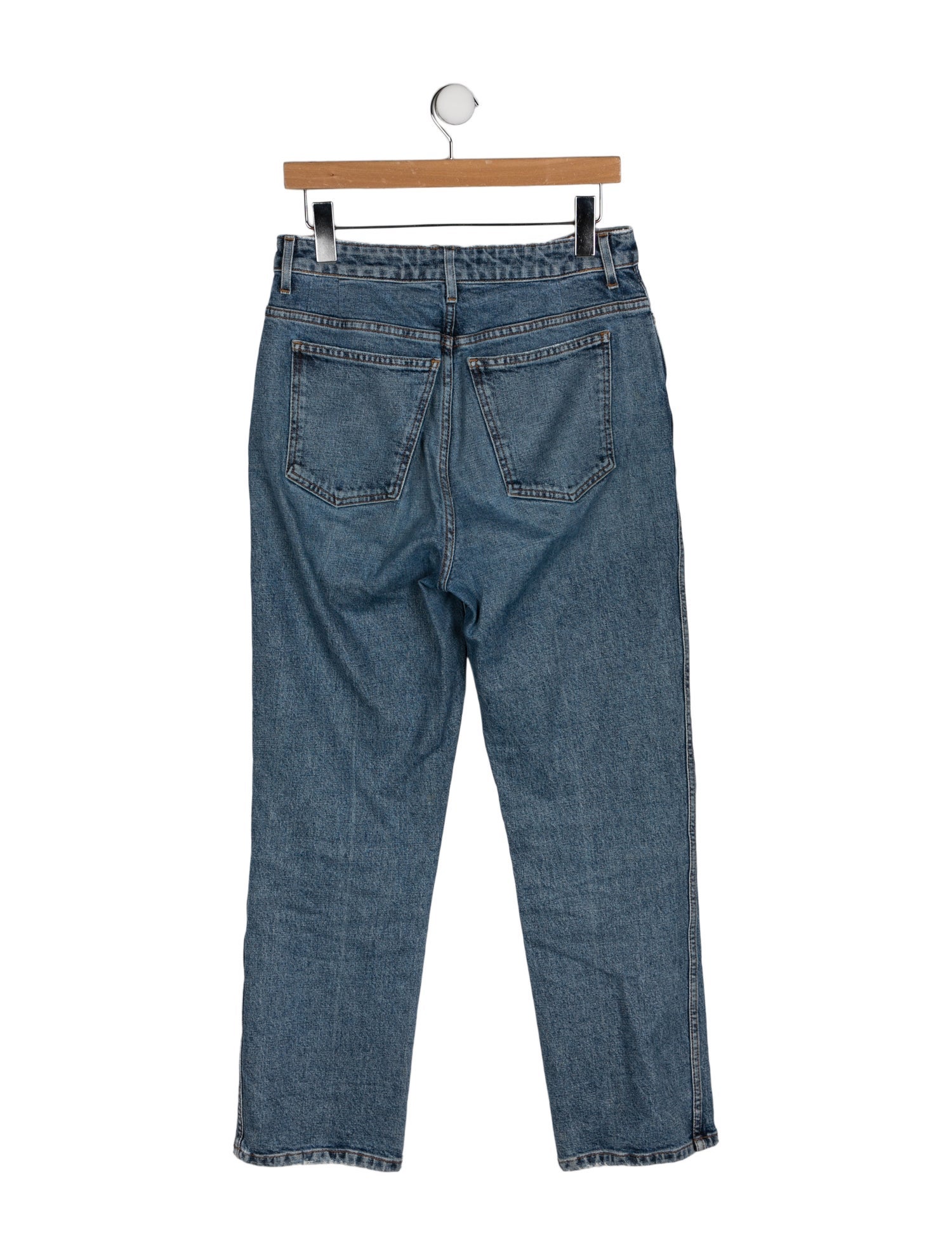 Khaite High-Rise Straight Leg Jeans