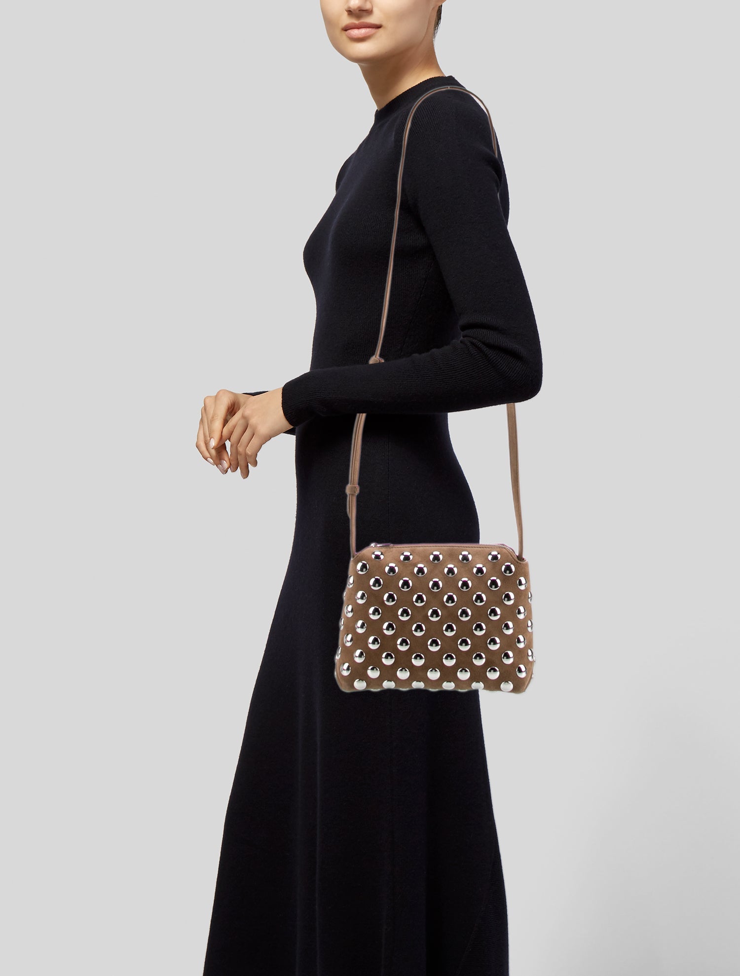 Khaite Suede Crossbody Bag