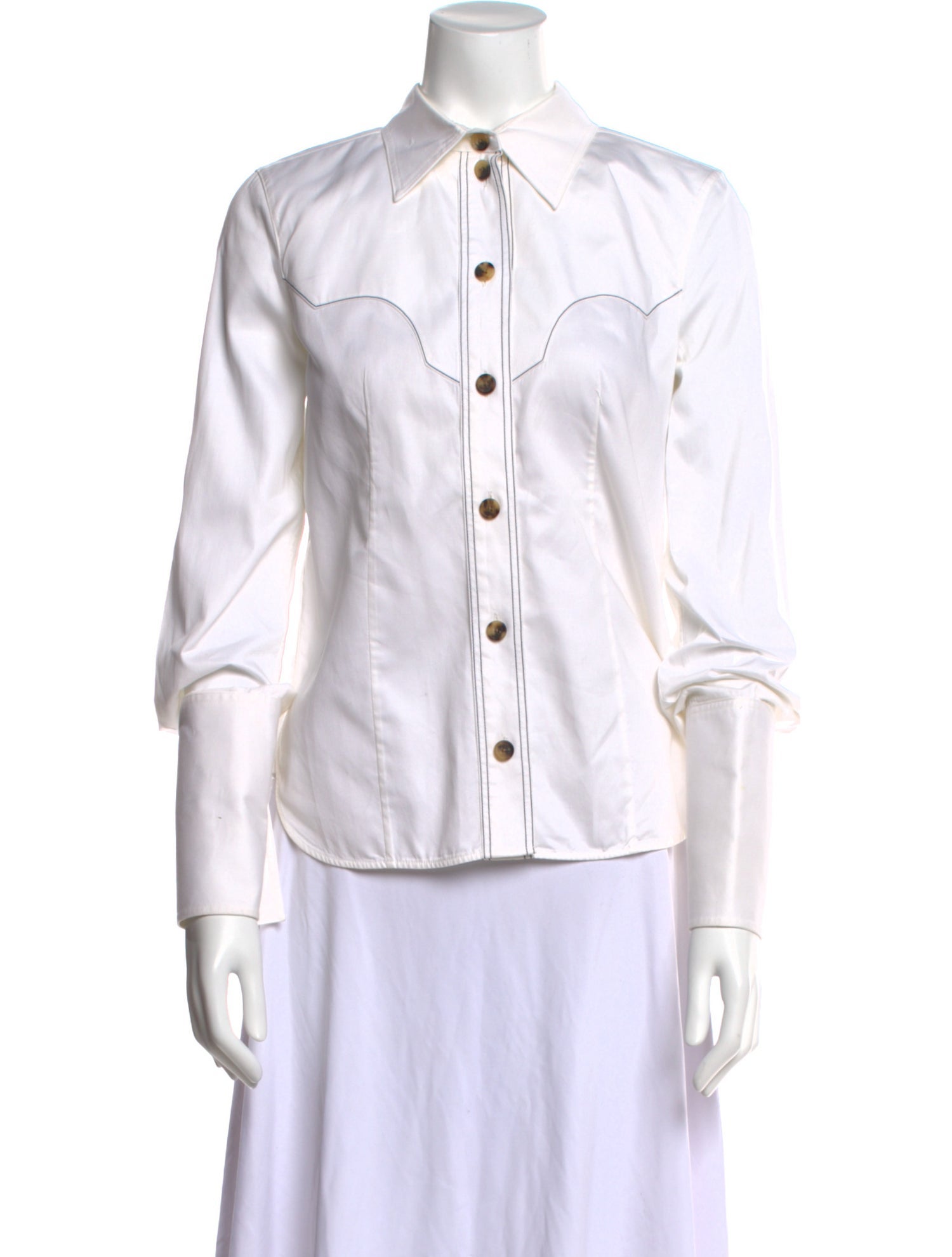 Khaite Long Sleeve Button-Up Top