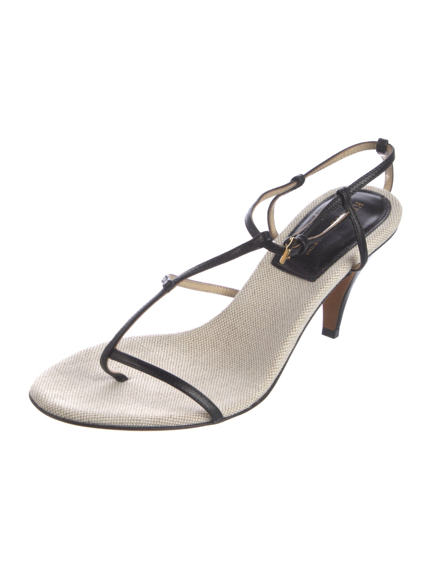 Khaite Leather Slingback Sandals