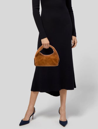 Khaite Suede Top Handle Bag