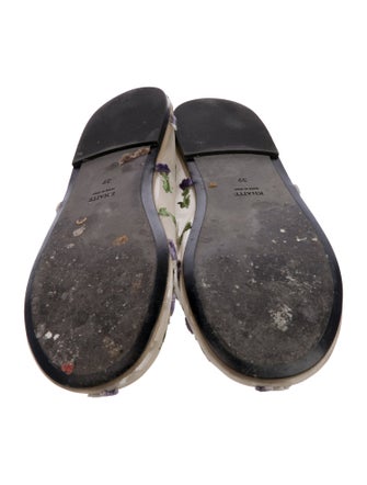 Khaite Mesh Floral Print Ballet Flats