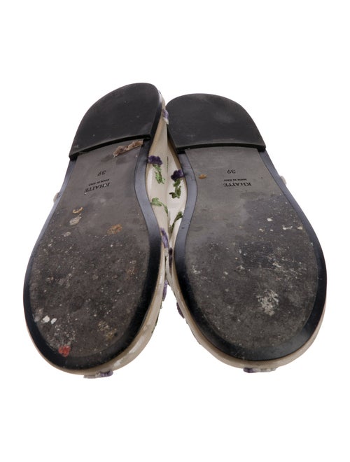 Khaite Mesh Floral Print Ballet Flats