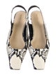 Khaite Colin Embossed Leather Slingback Flats