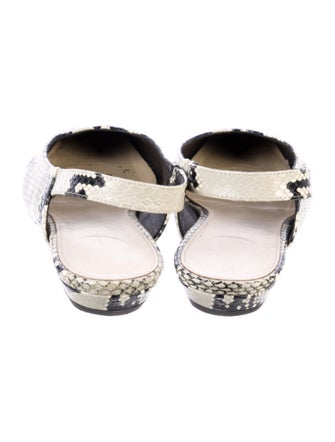 Khaite Colin Embossed Leather Slingback Flats