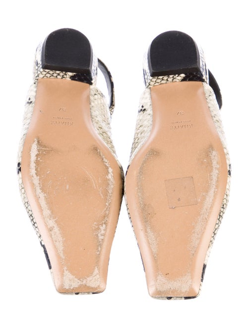 Khaite Colin Embossed Leather Slingback Flats