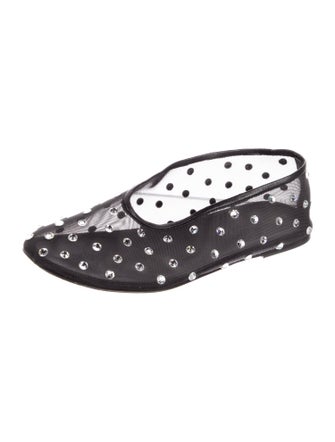 Khaite Mesh Lace Pattern Ballet Flats