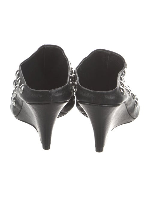 Khaite Leather Studded Accents Mules