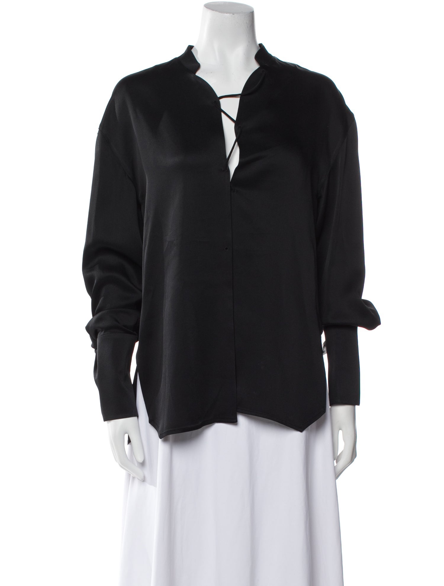 Khaite V-Neck Long Sleeve Blouse