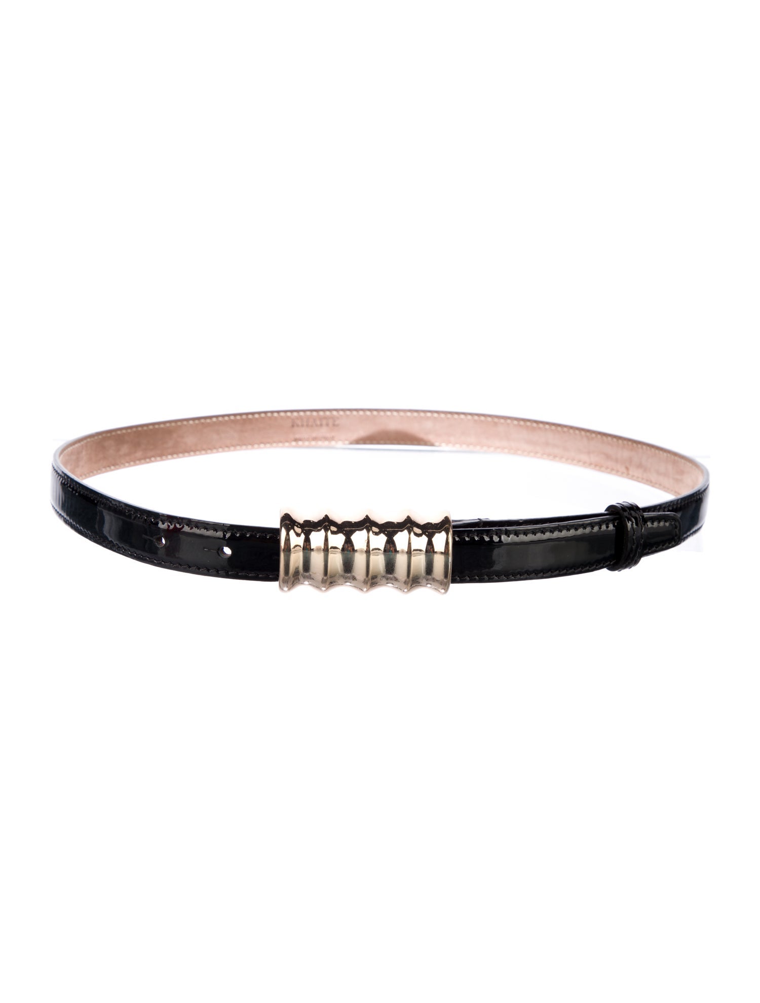 Khaite Skinny Patent Leather Waist Belt