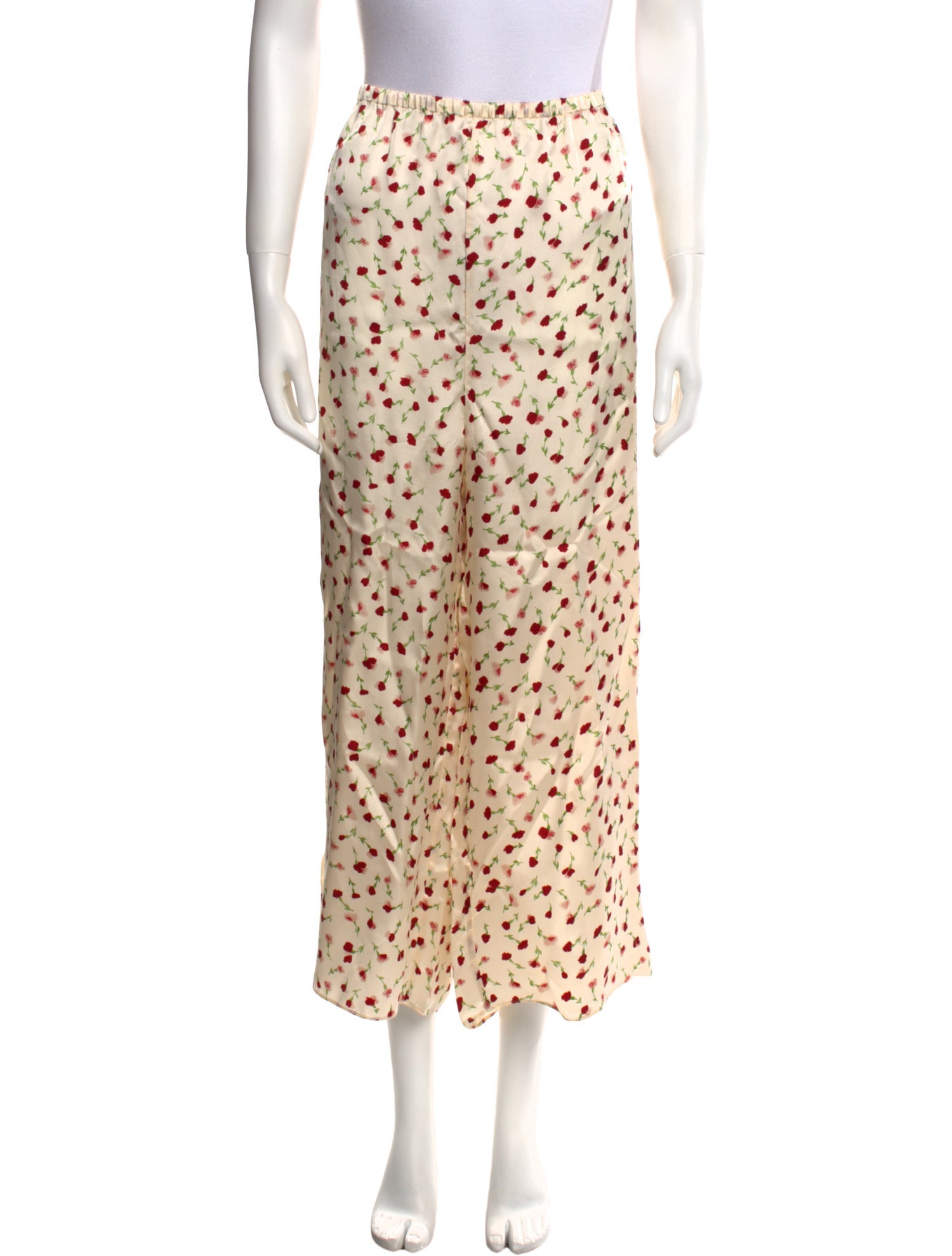 Khaite Floral Print Wide Leg Pants