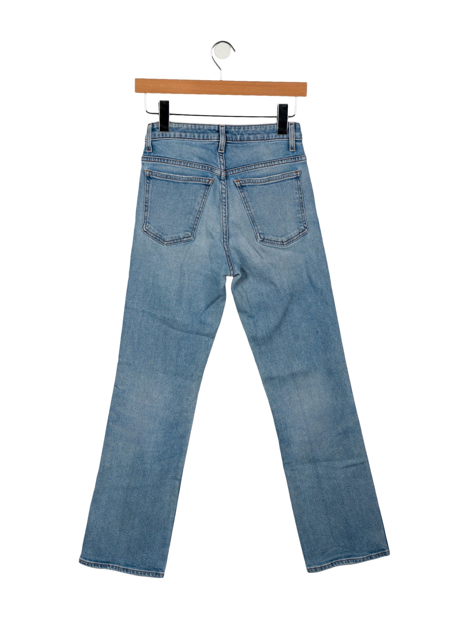 Khaite Mid-Rise Straight Leg Jeans
