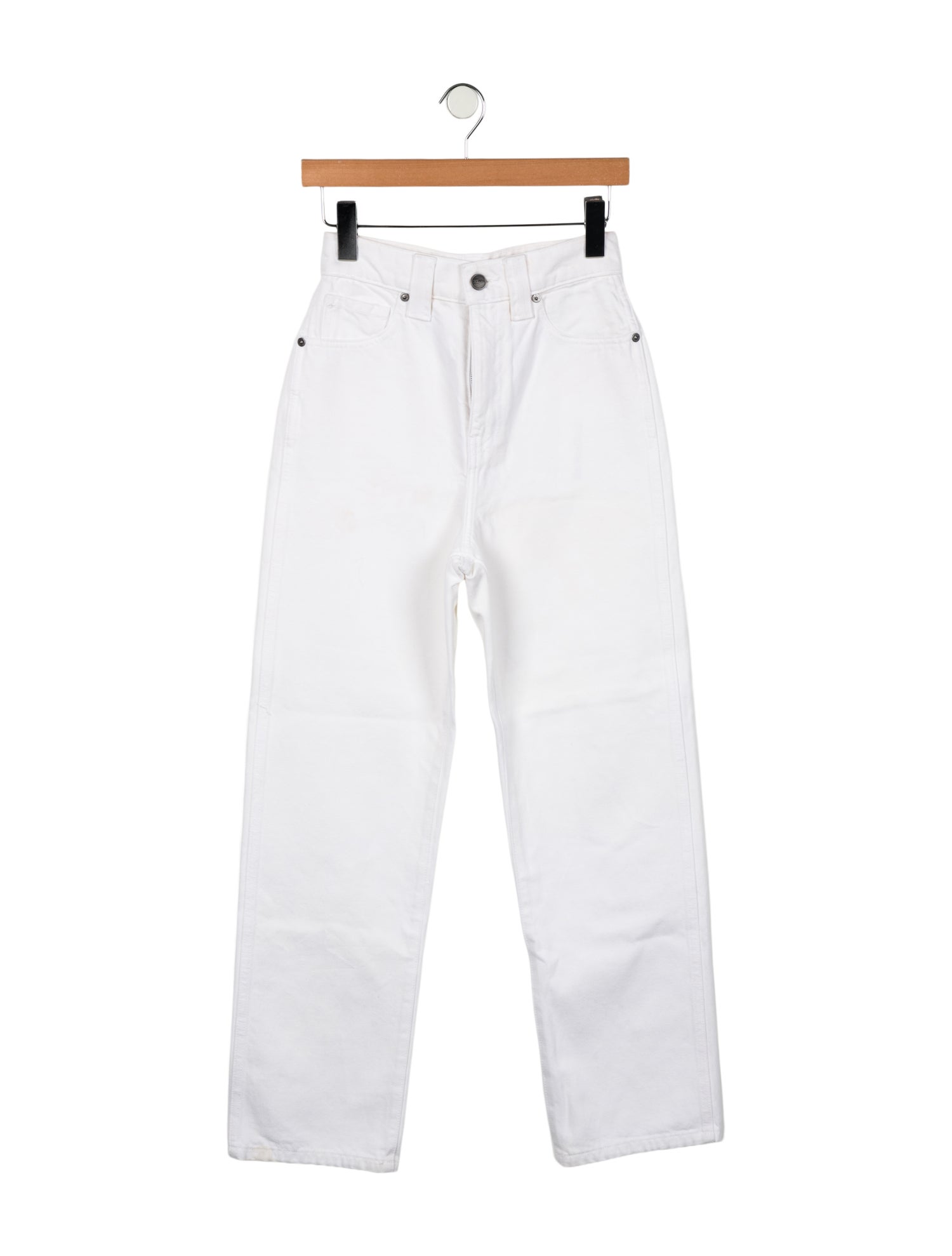 Khaite High-Rise Straight Leg Jeans