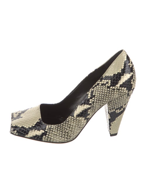 Khaite Embossed Leather Animal Print Pumps