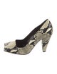 Khaite Embossed Leather Animal Print Pumps