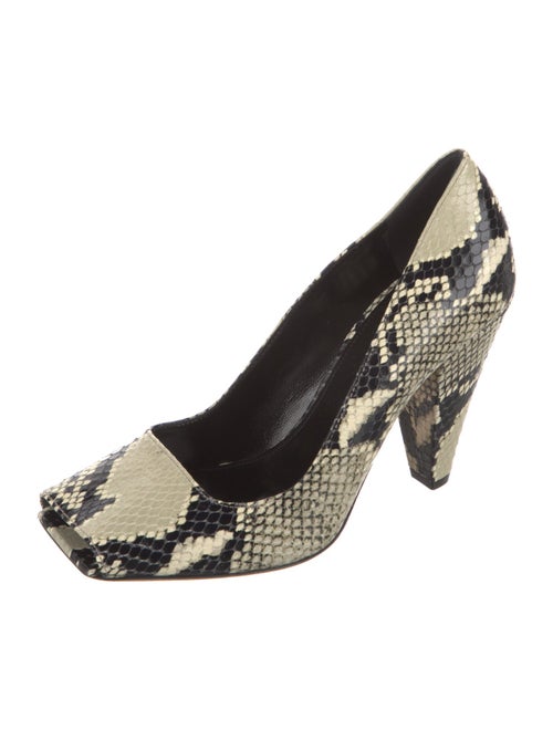Khaite Embossed Leather Animal Print Pumps