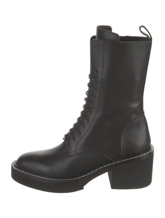 Khaite Leather Combat Boots