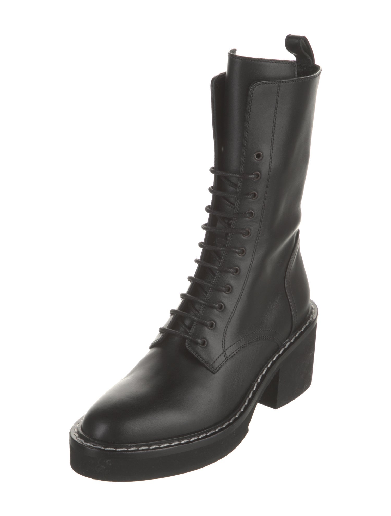 Khaite Leather Combat Boots
