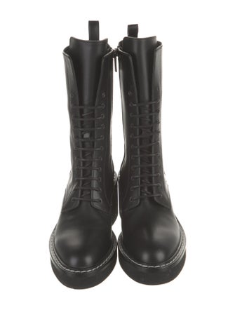 Khaite Leather Combat Boots