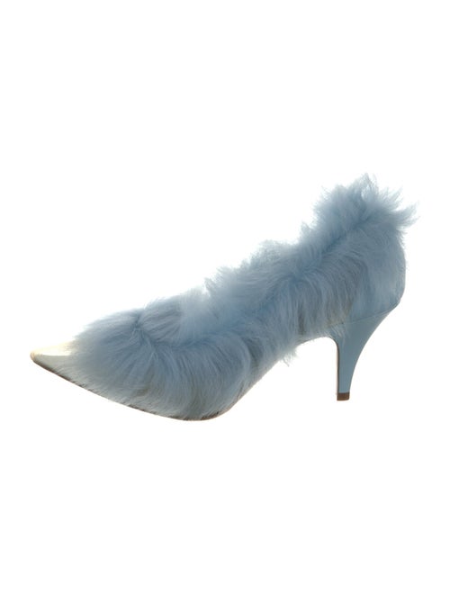 Khaite Mesh Fur Trim Pumps