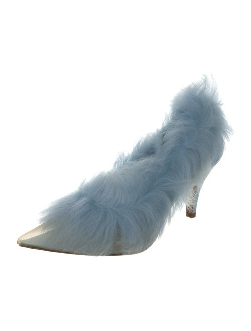 Khaite Mesh Fur Trim Pumps