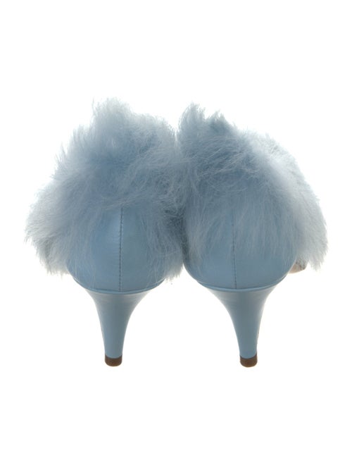 Khaite Mesh Fur Trim Pumps