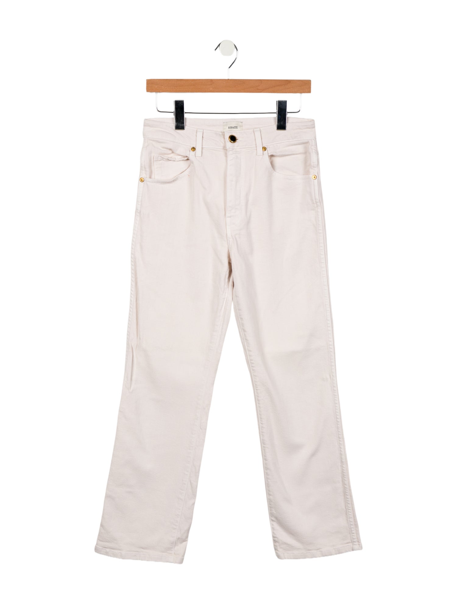 Khaite High-Rise Straight Leg Jeans