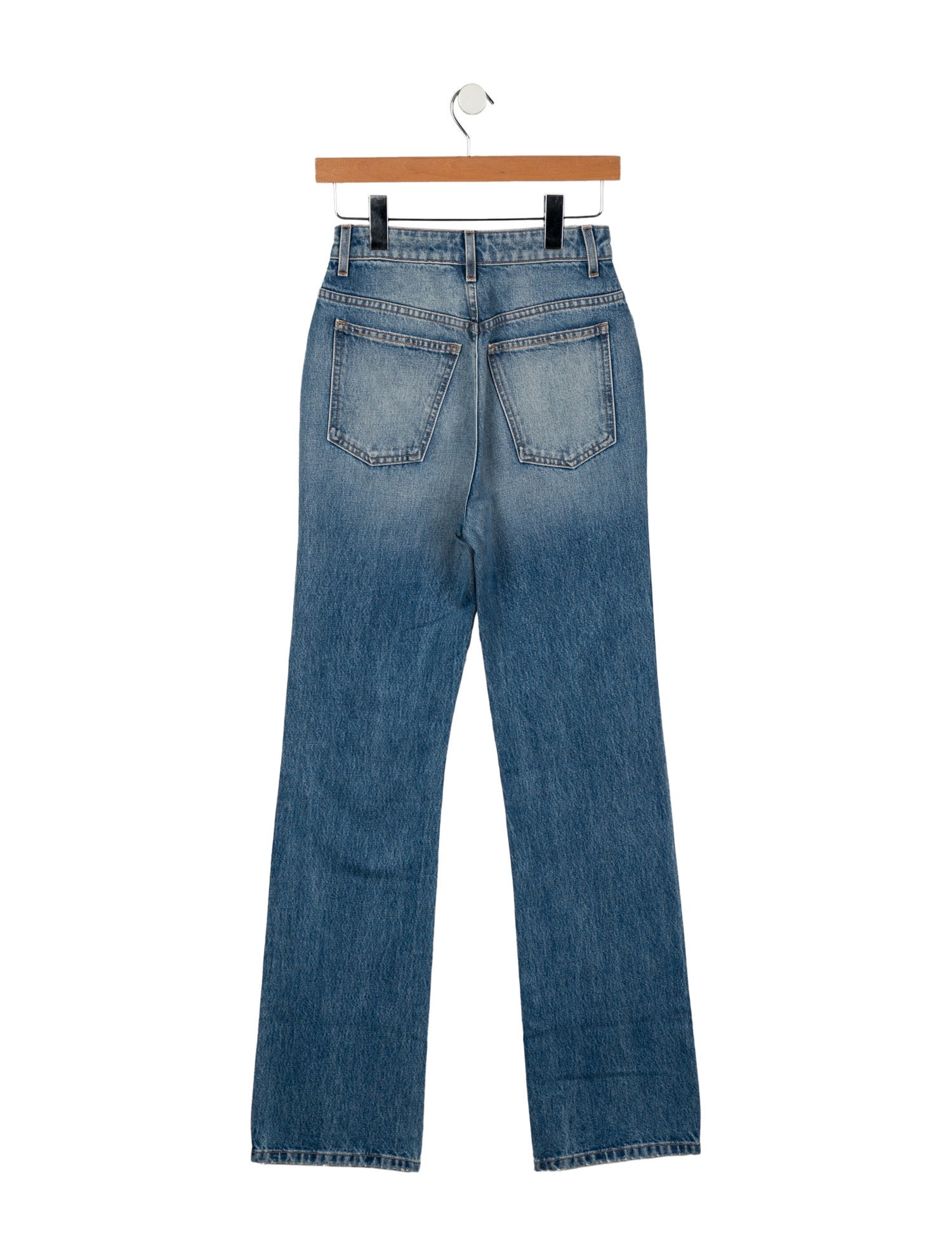 Khaite High-Rise Straight Leg Jeans