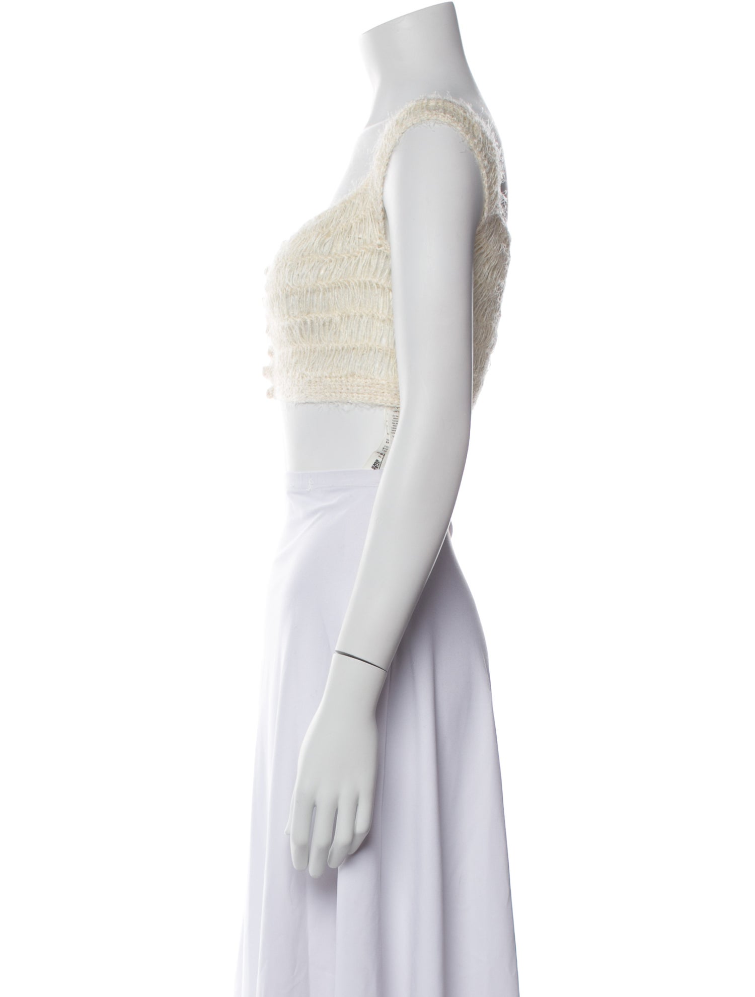 Khaite Linen Square Neckline Crop Top w/ Tags