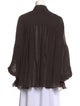 Khaite Virgin Wool Long Sleeve Button-Up Top