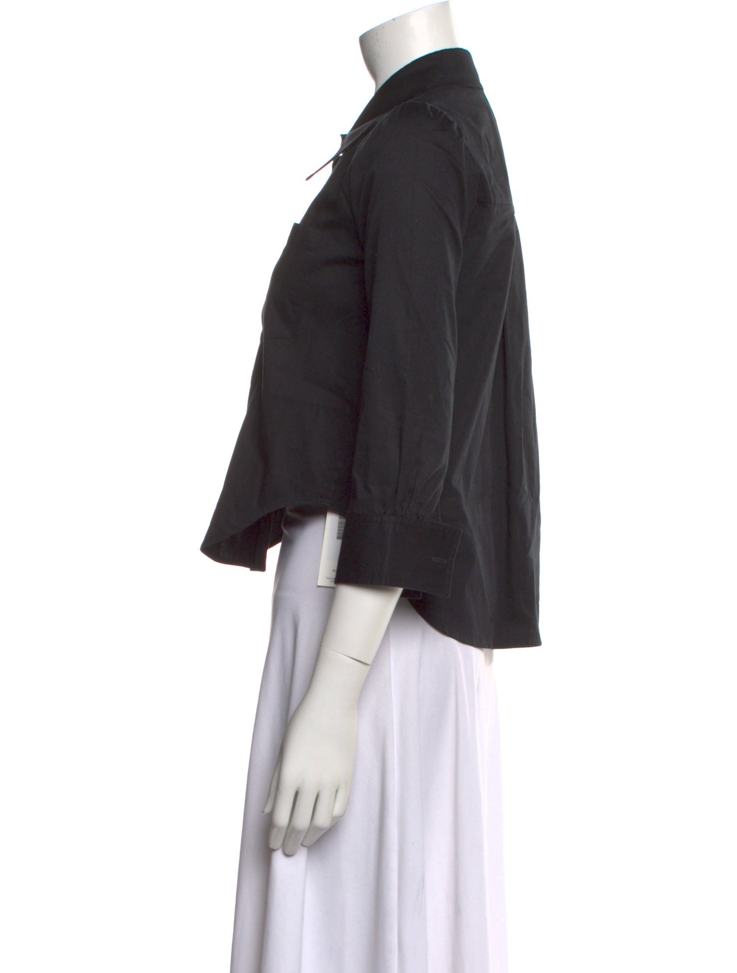 Khaite Three-Quarter Sleeve Button-Up Top