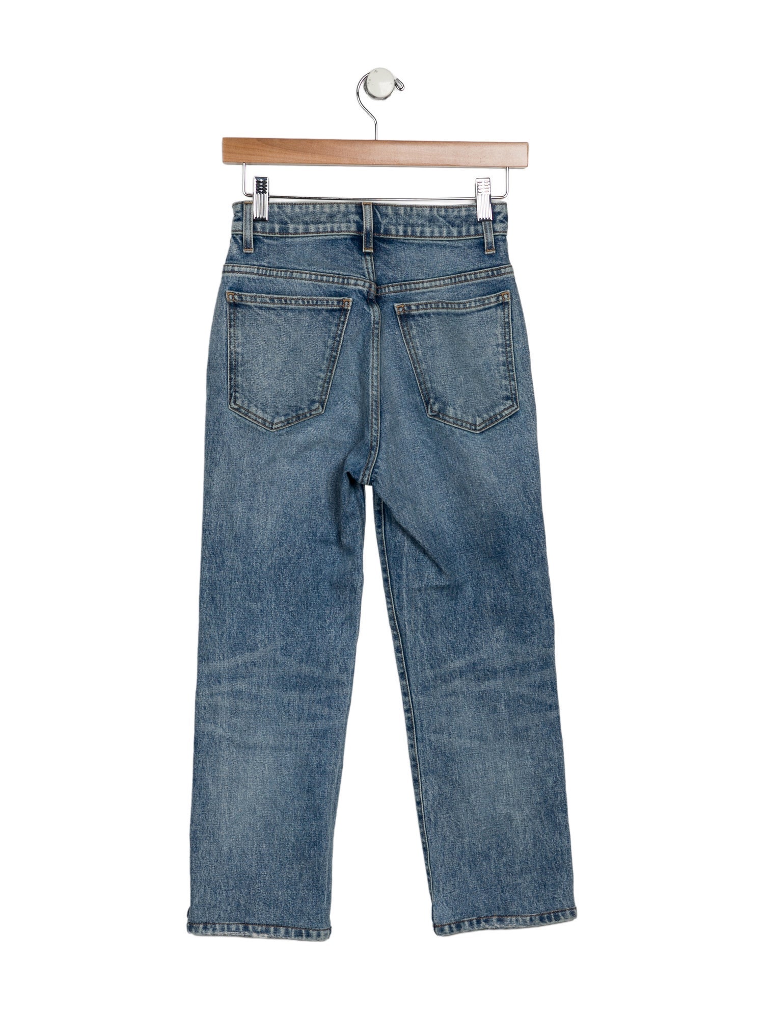 Khaite Mid-Rise Straight Leg Jeans