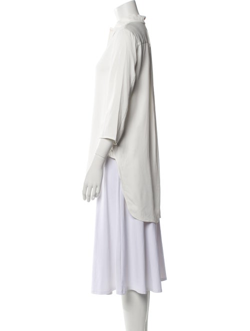 Khaite Three-Quarter Sleeve Button-Up Top