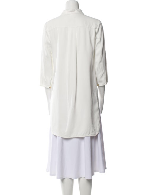 Khaite Three-Quarter Sleeve Button-Up Top