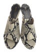 Khaite Embossed Leather Animal Print Slides