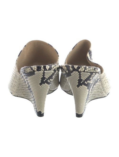 Khaite Embossed Leather Animal Print Slides