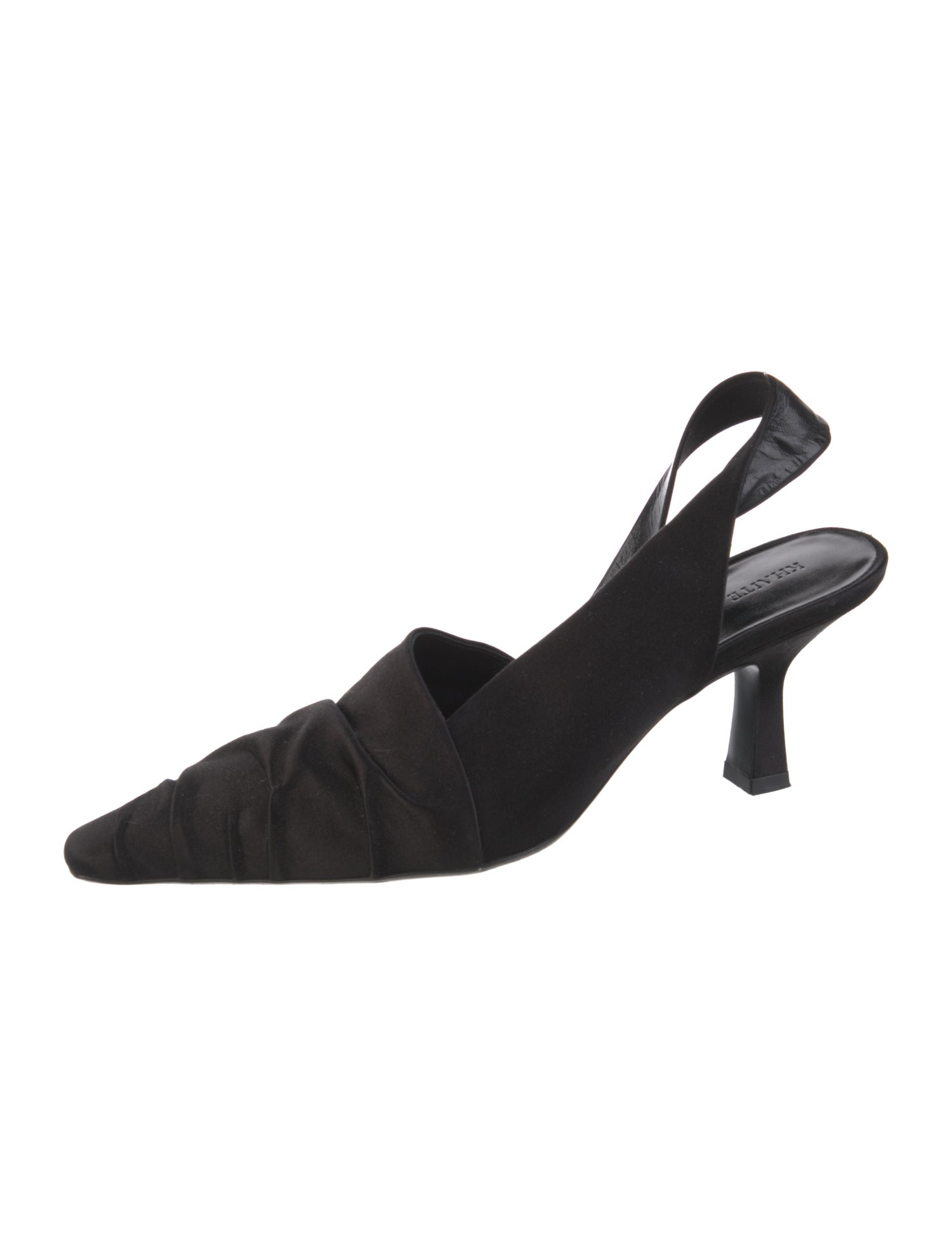 Khaite Satin Pleated Accents Slingback Pumps