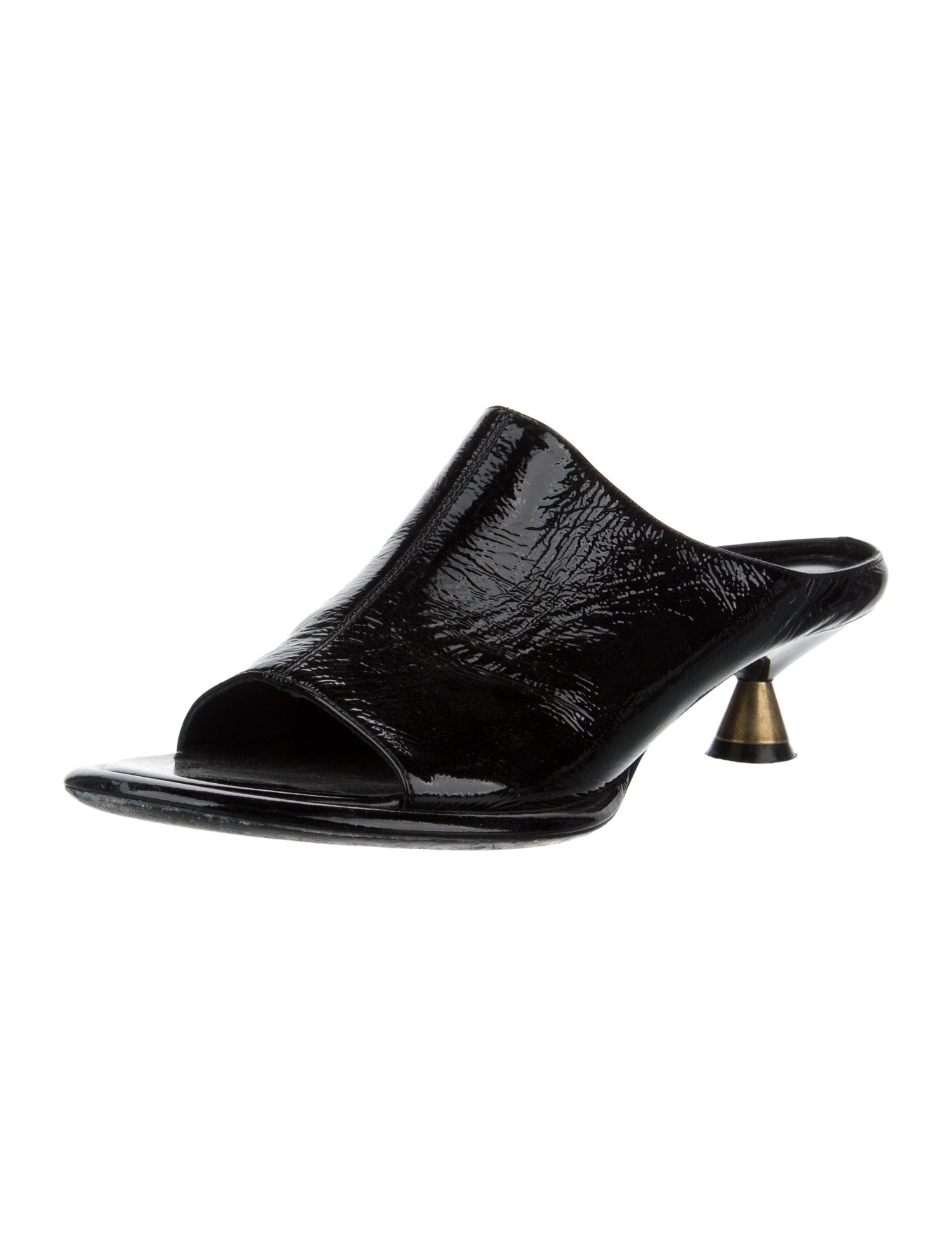 Khaite Patent Leather Slides