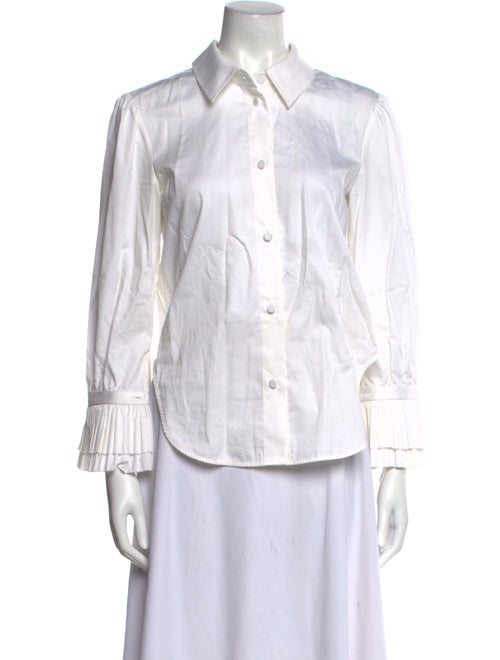 Khaite Three-Quarter Sleeve Button-Up Top